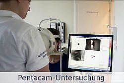 Pentacam liefert diagnostische Daten des gesamten vorderen Augenabschnitts.