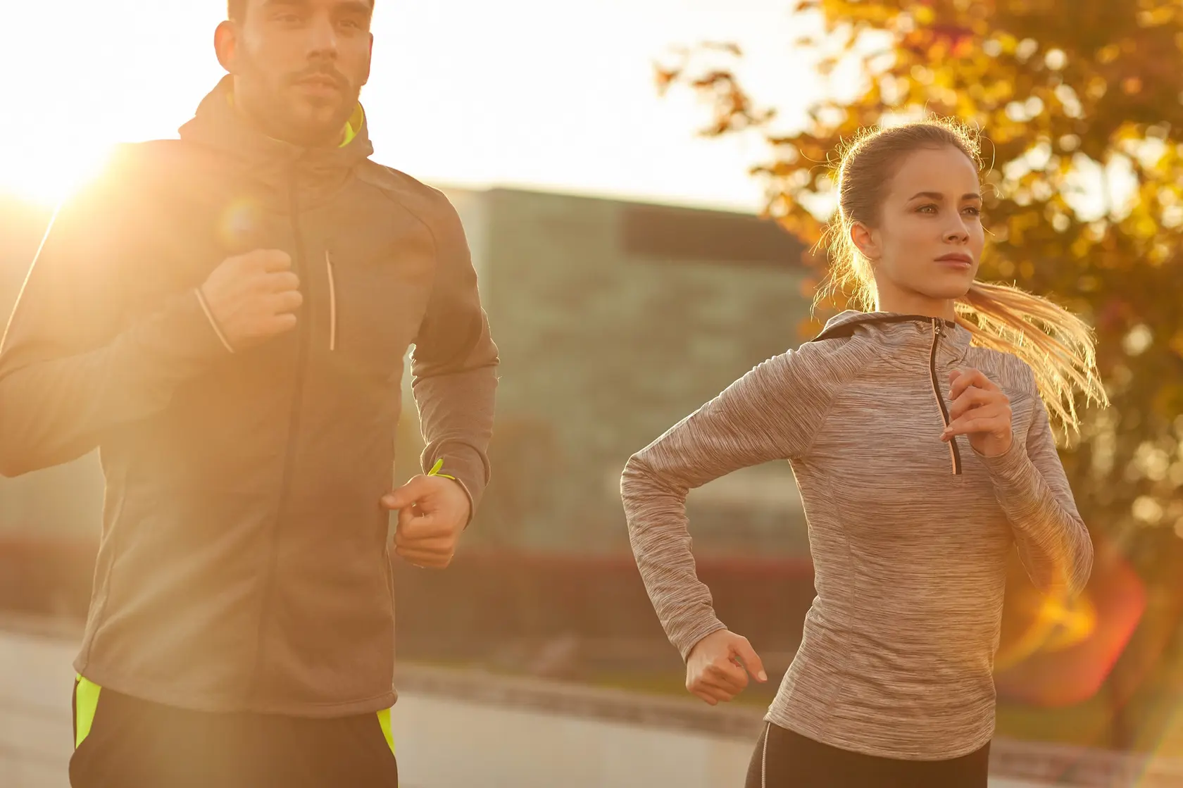 Paar beim Joggen
