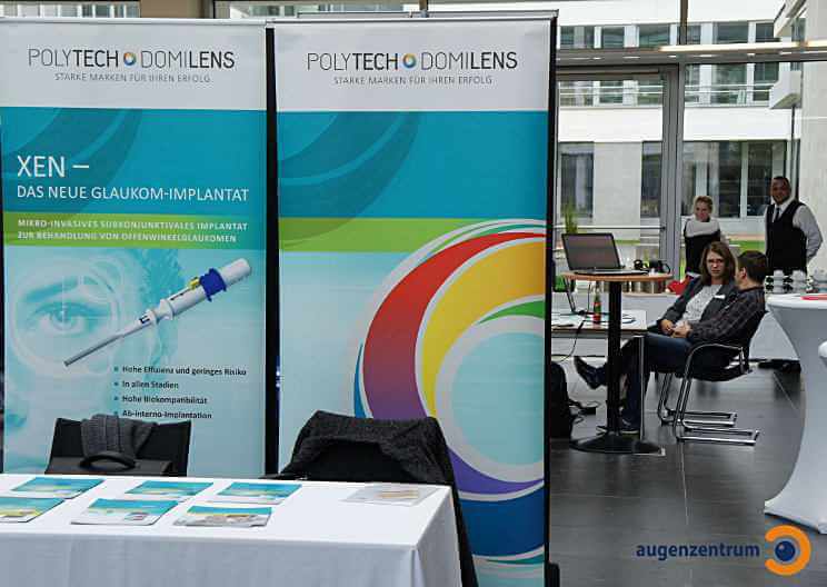 3. Münchner Ophthalmologisches Symposium - Ausstellerstand mit Glaukom Implantat.