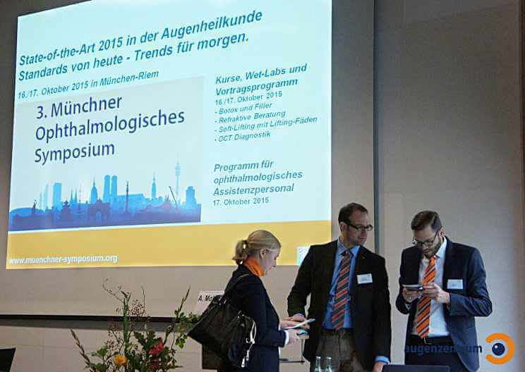 3. Münchner Ophthalmologisches Symposium - Wissenschaftliches Programm Vorbereitungen im Hauptsaal.