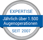 Expertise: jährlich über 1500 Augenoperationen in München seit 2007