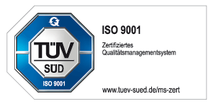 TÜV Siegel - Qualitätsmanagement zertifiziert nach ISO 9001